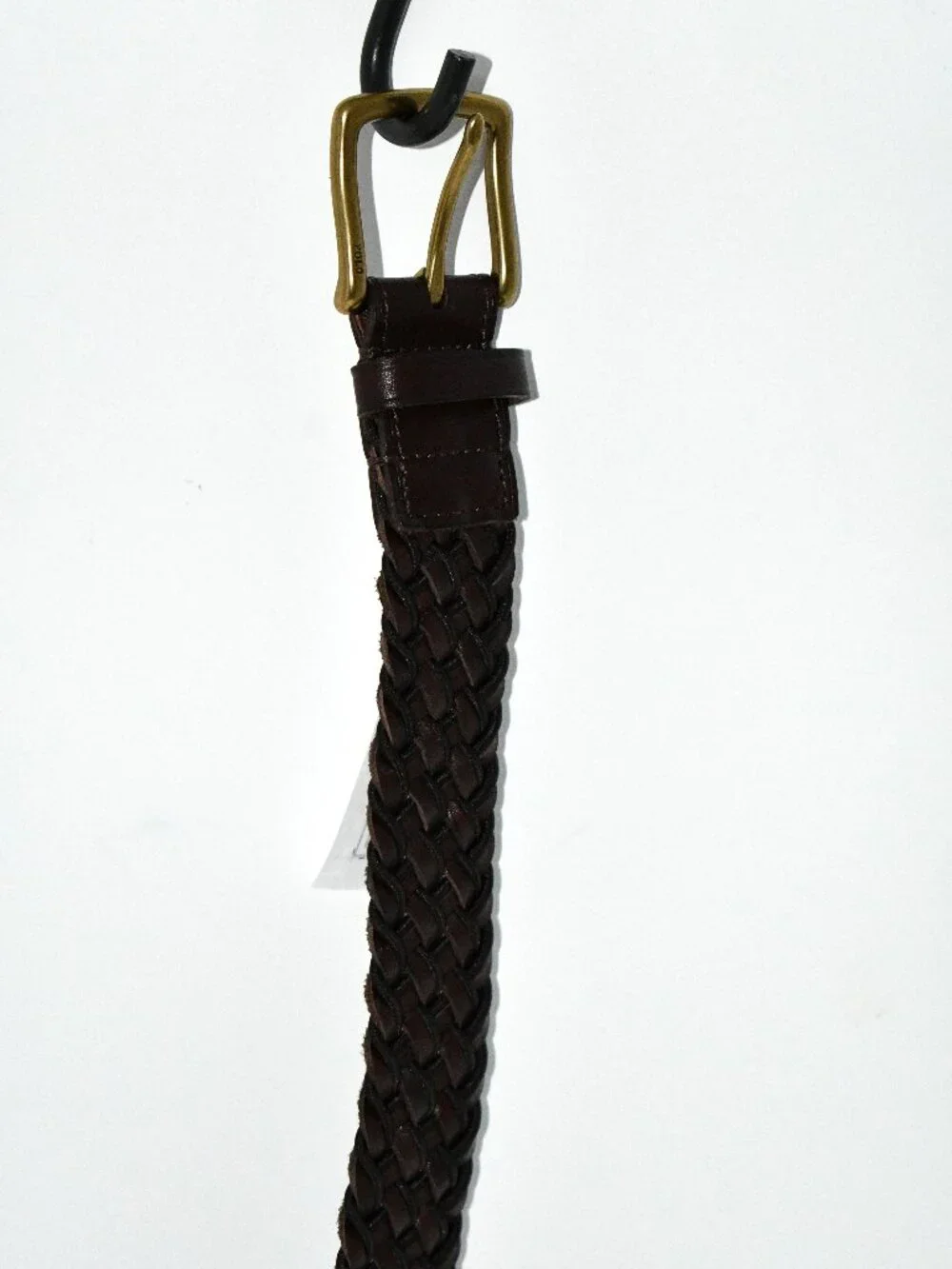 Polo Ralph Lauren Leather Stretch Braided Belt in Brown Size: MED #405974642003